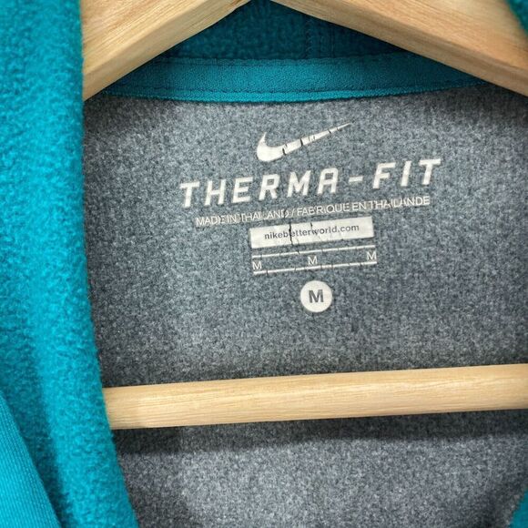 Nike Activewear Track Jacket Women M Medium Gray Full Zip Hooded Therma Fit - Picture 8 of 10